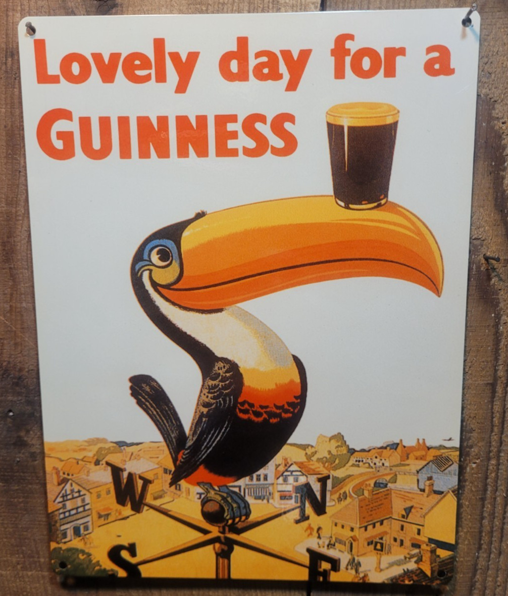 Vintage Guinness Stout Toucan Ad Reproduction Metal Sign FREE SHIPPING