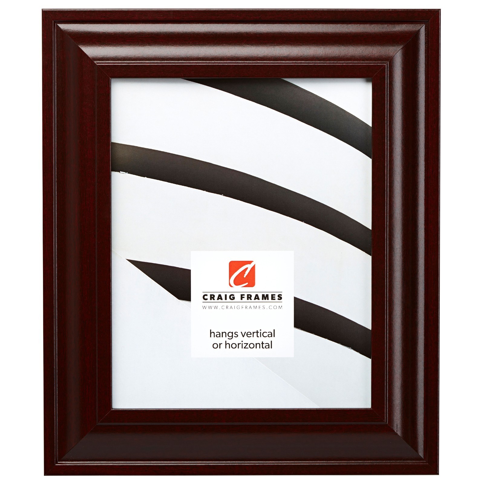 Craig Frames Contemporary Upscale, 2 Inch Wide Dark Mahogany Red Picture Frame