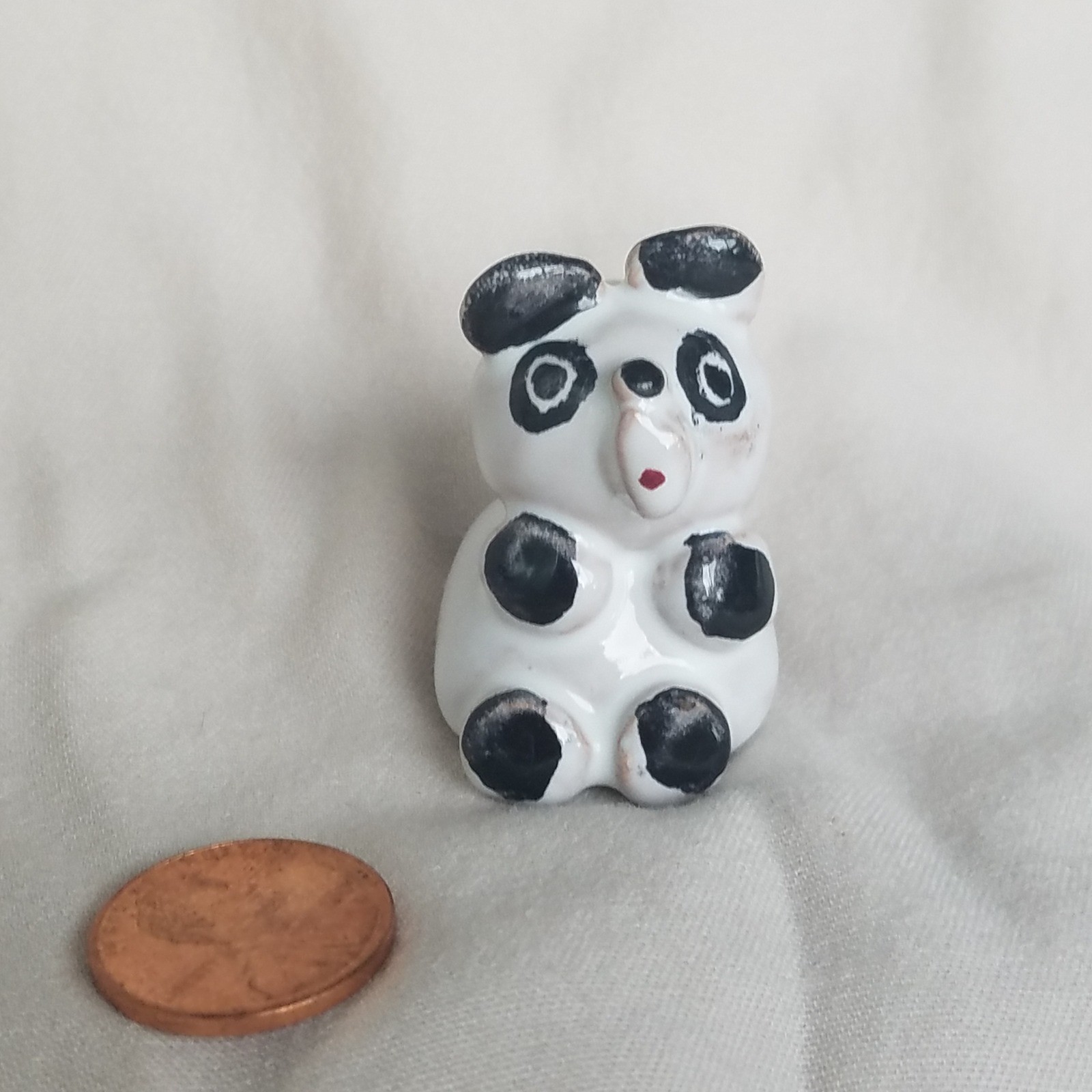 White bear Ceramic figurines Animal lover Fairy Garden Miniatures Dioramas