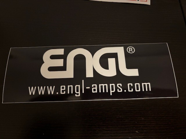 ENGL Guitar Amplifiers 8″ X 3″ White and Black Sticker