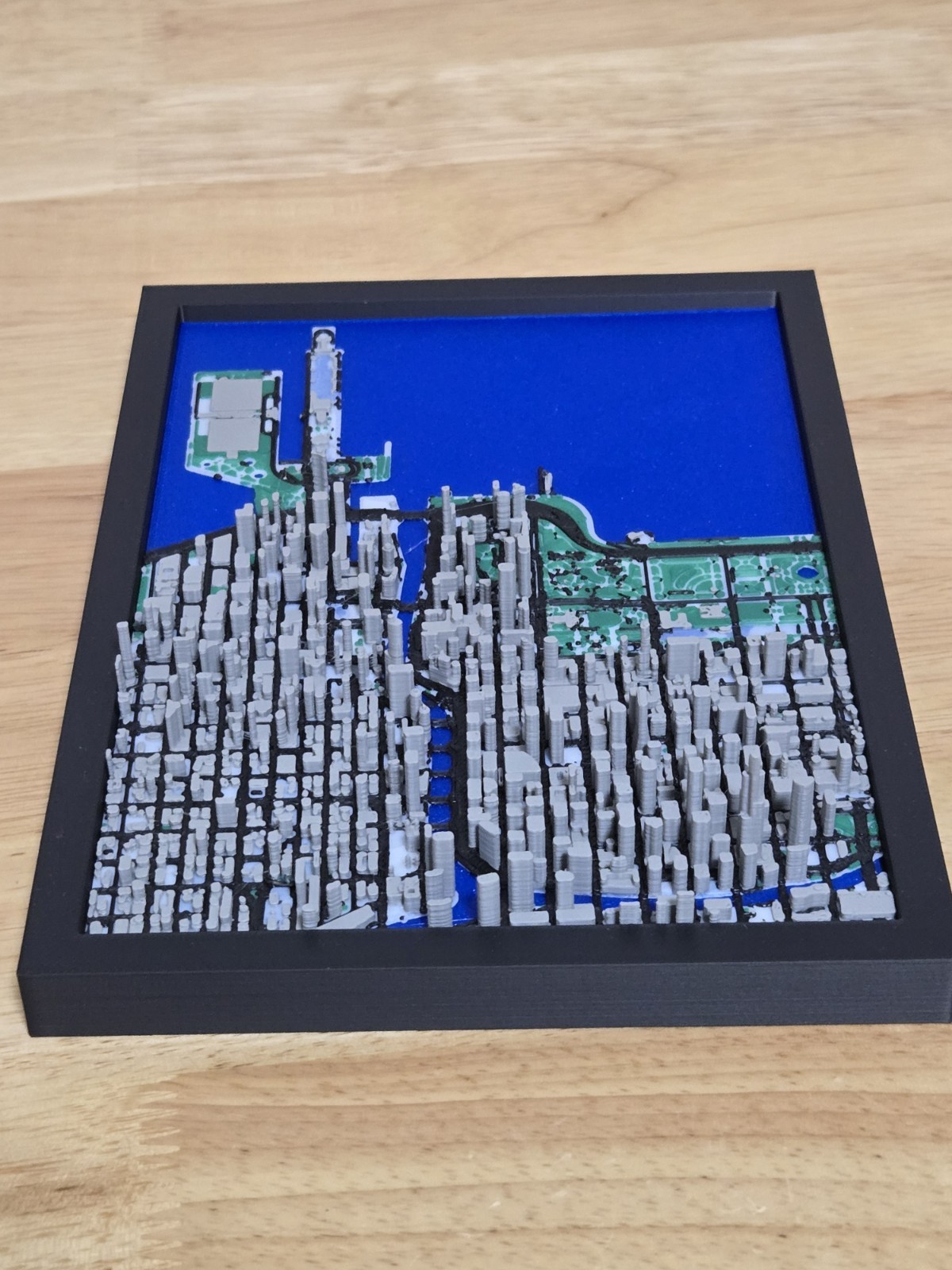 3D Printed Chicago Topography – Chicago Desk Model (7.5×5.5 inches)