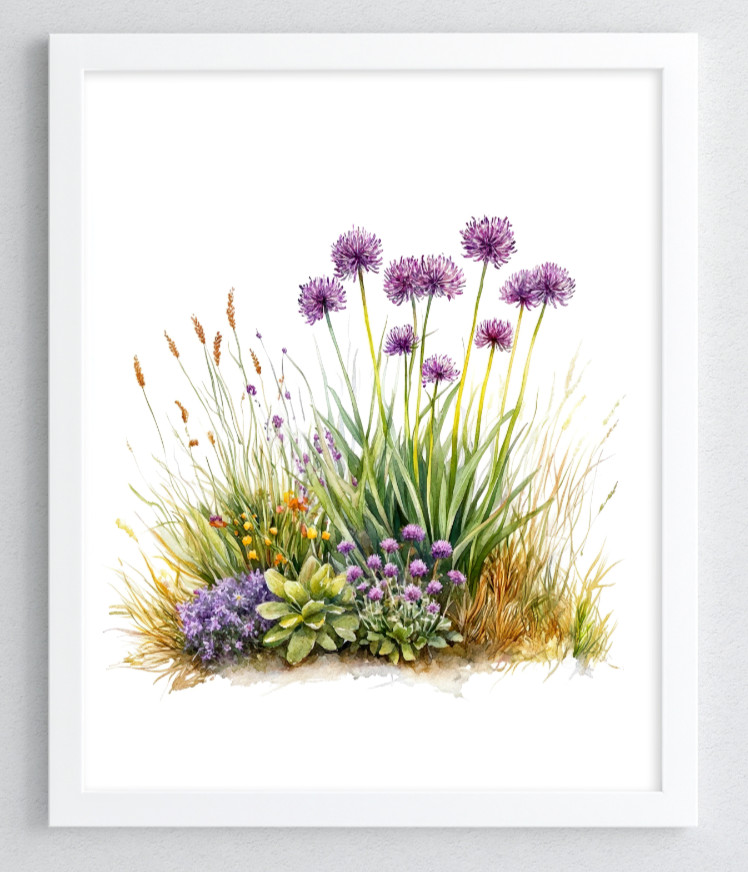 Grass Wall Art Print, Grass Floral Wall Art Decor, Botanical Art Print #21
