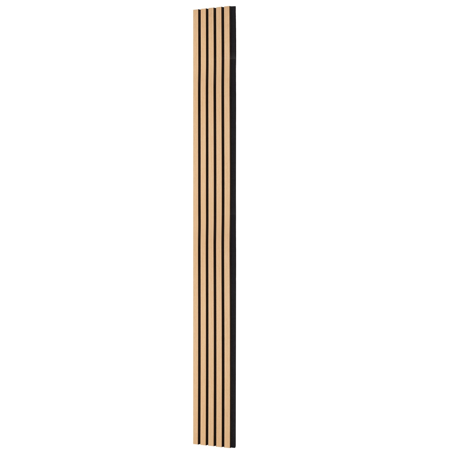4 Pcs Acoustic Wood Wall Slat Panels 7.9″x94.5″ Sound Absorbing Modern Light Oak