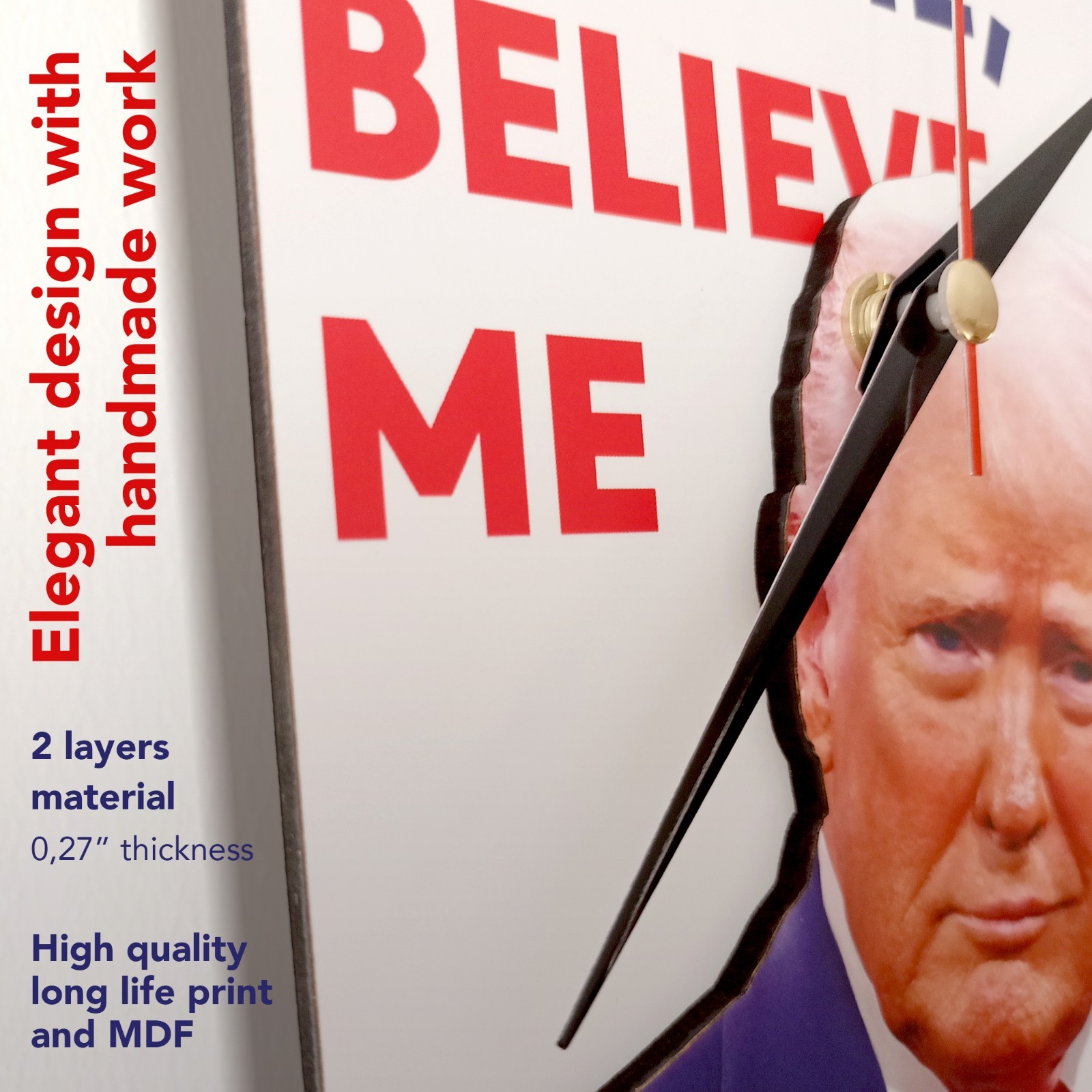Donald Trump Wall Clock, Funny Dancing Trump Pendulum Clock, Trump Dance Clock