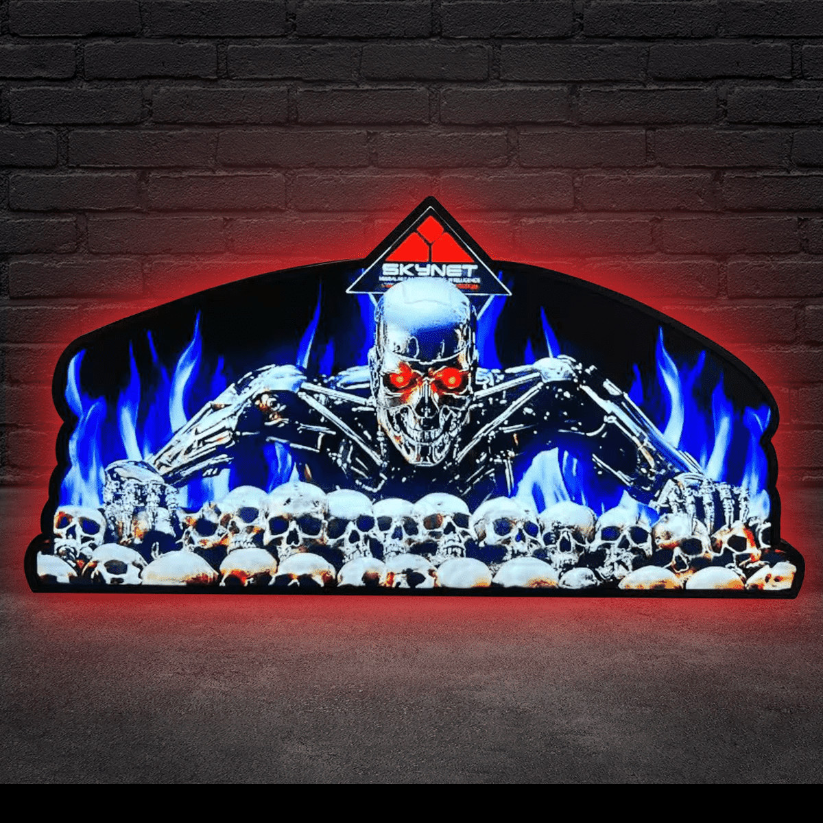 Terminator 2 Judgment Day Pinball Topper LED Lightbox 3D Printed Lightbox