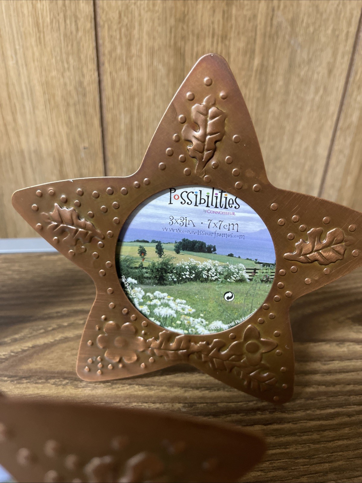 Connoisseur Picture Frame 3 x 3 Heart Star Decorative Copper Color Lot of 3