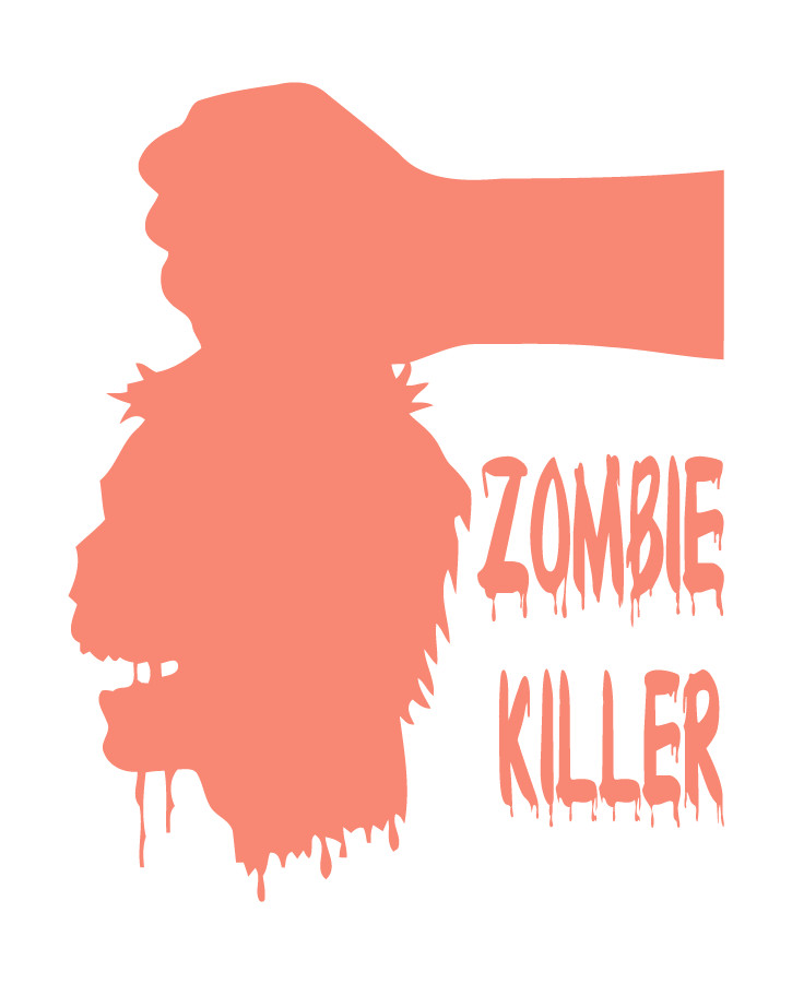 Zombie Killer die cut decal multicolor Made in USA