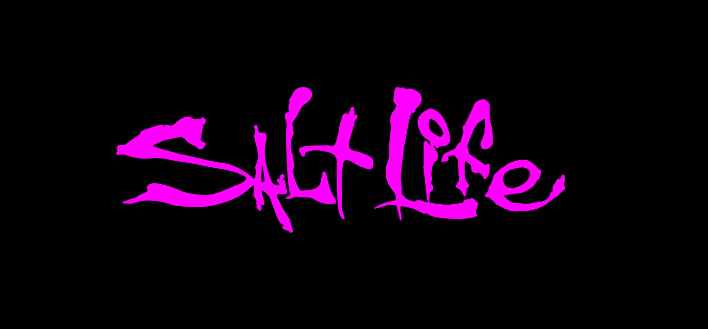 Salt Life Signature – CHOOSE Size & Color – Vinyl Decal Sticker – FREE S/H