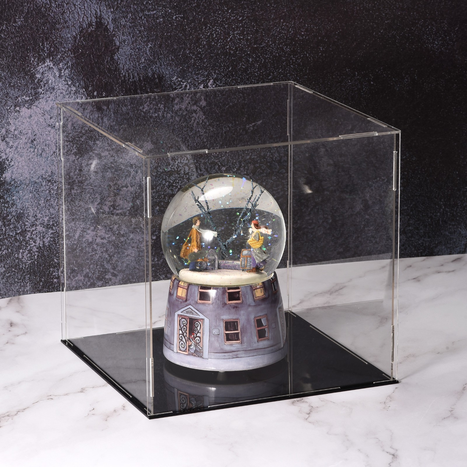 Acrylic Clear Display Case Box Dustproof Protection Cube Collectibles 10x10x20cm