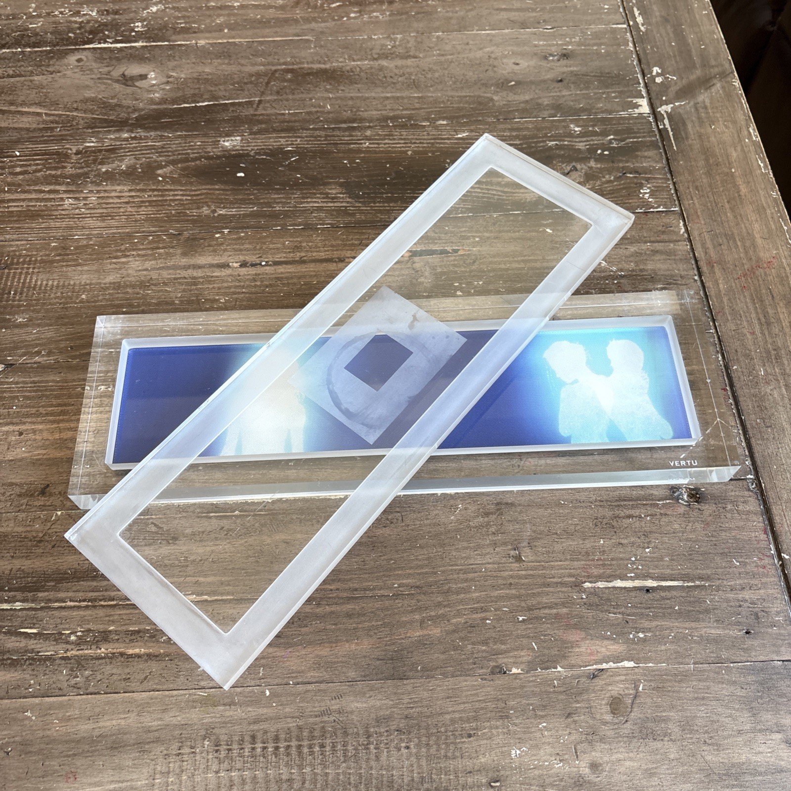 Horizontal Eged Vertu Crystal Photo Frame