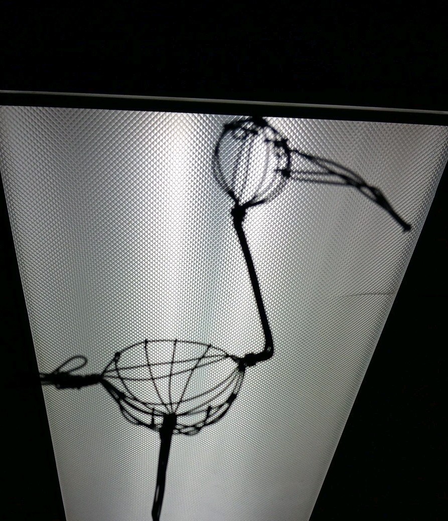 Folk Art Wire Basket Bird Decor Unusual Salt Life Decor Stork Or Other Species