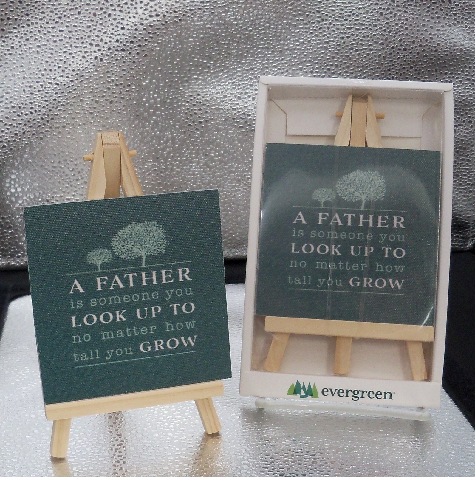 A Father Mini Canvas with Easel Table Decor 3.25″x6″ New Evergreen Enterprises