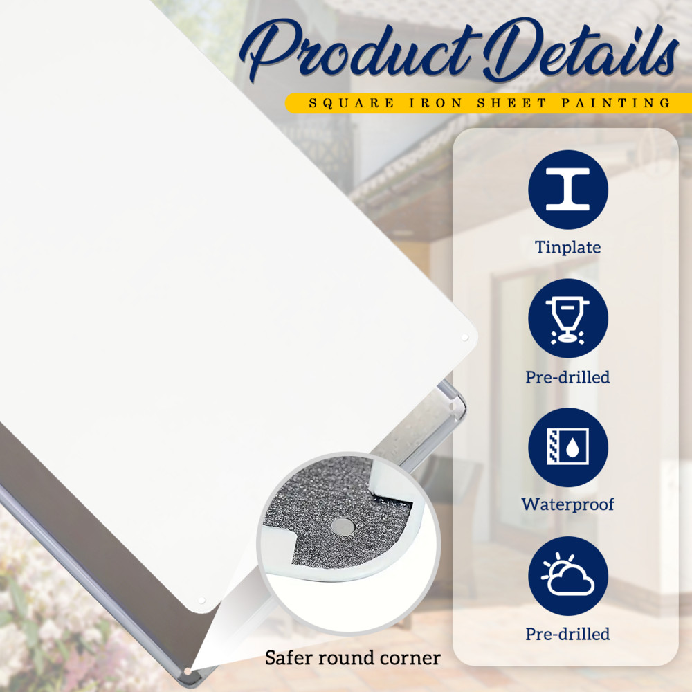 Customized Horizontal Tin Sign, allowing for the addition of any text/Photo