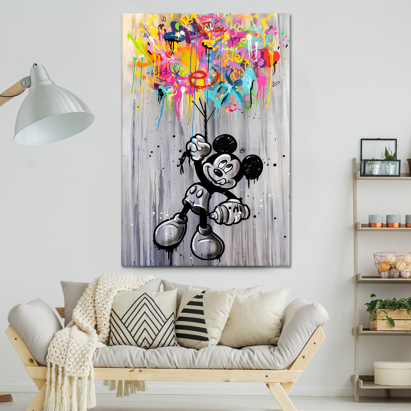 Banksy Abstract Mickey Mouse Einstein Graffiti Hypebeast Decor Pop Art Poster