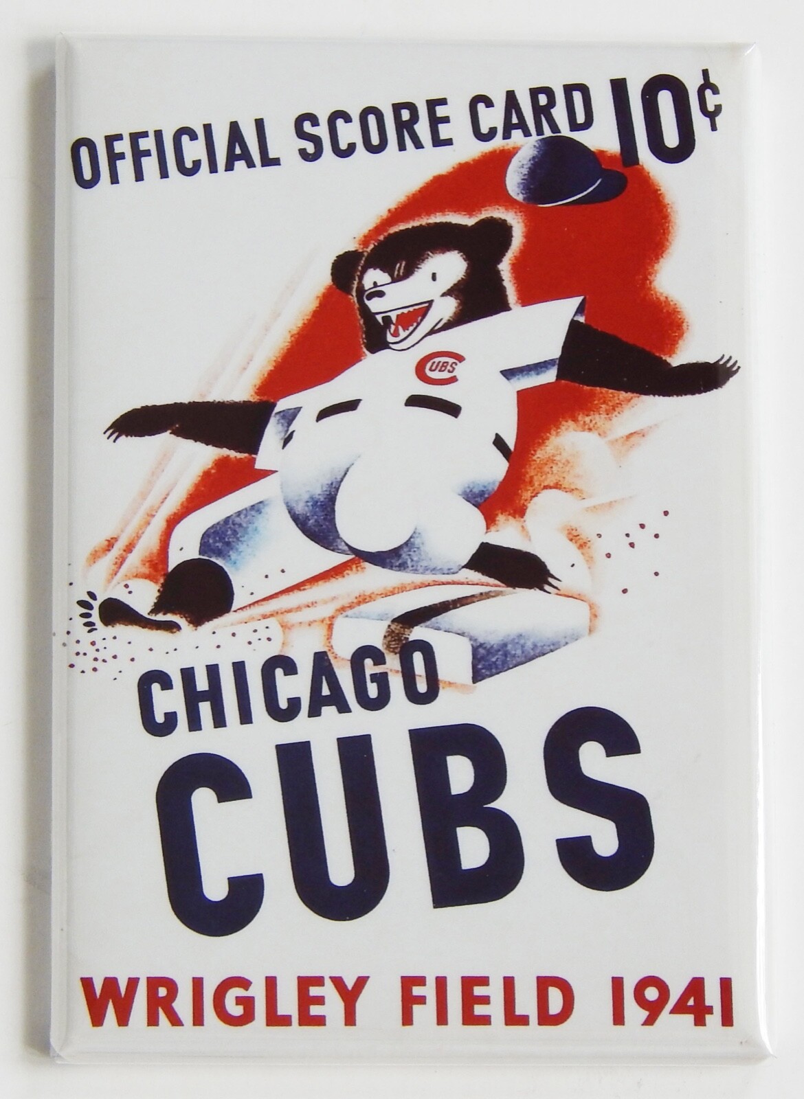 Chicago Cubs Scorecard FRIDGE MAGNET baseball program “style A”