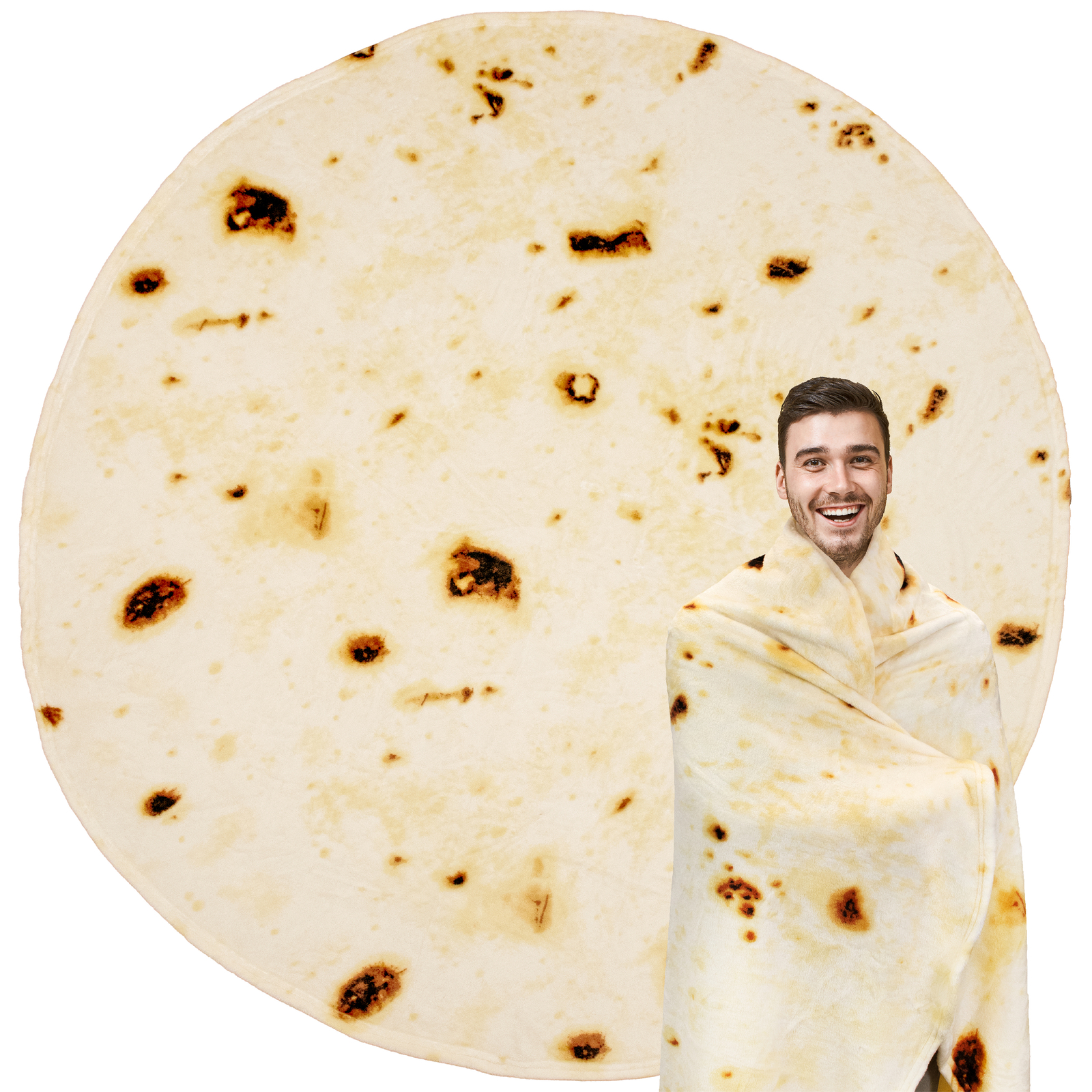 Tortilla Blanket Wrap Throw Funny Gag Gifts for Kids Adults Large Taco Burritos
