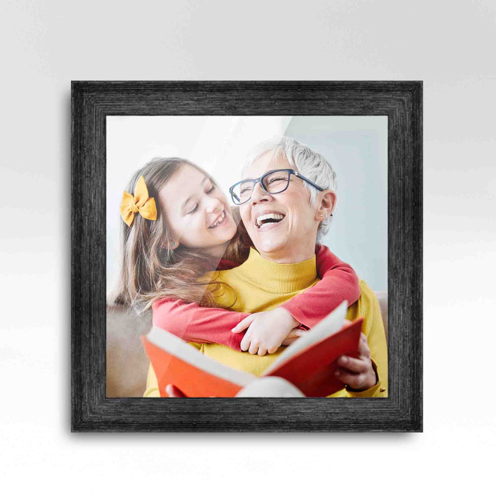 5×5 In Frame Black Real Wood Picture Frame Width 1.5 inches | Interior Frame Dep