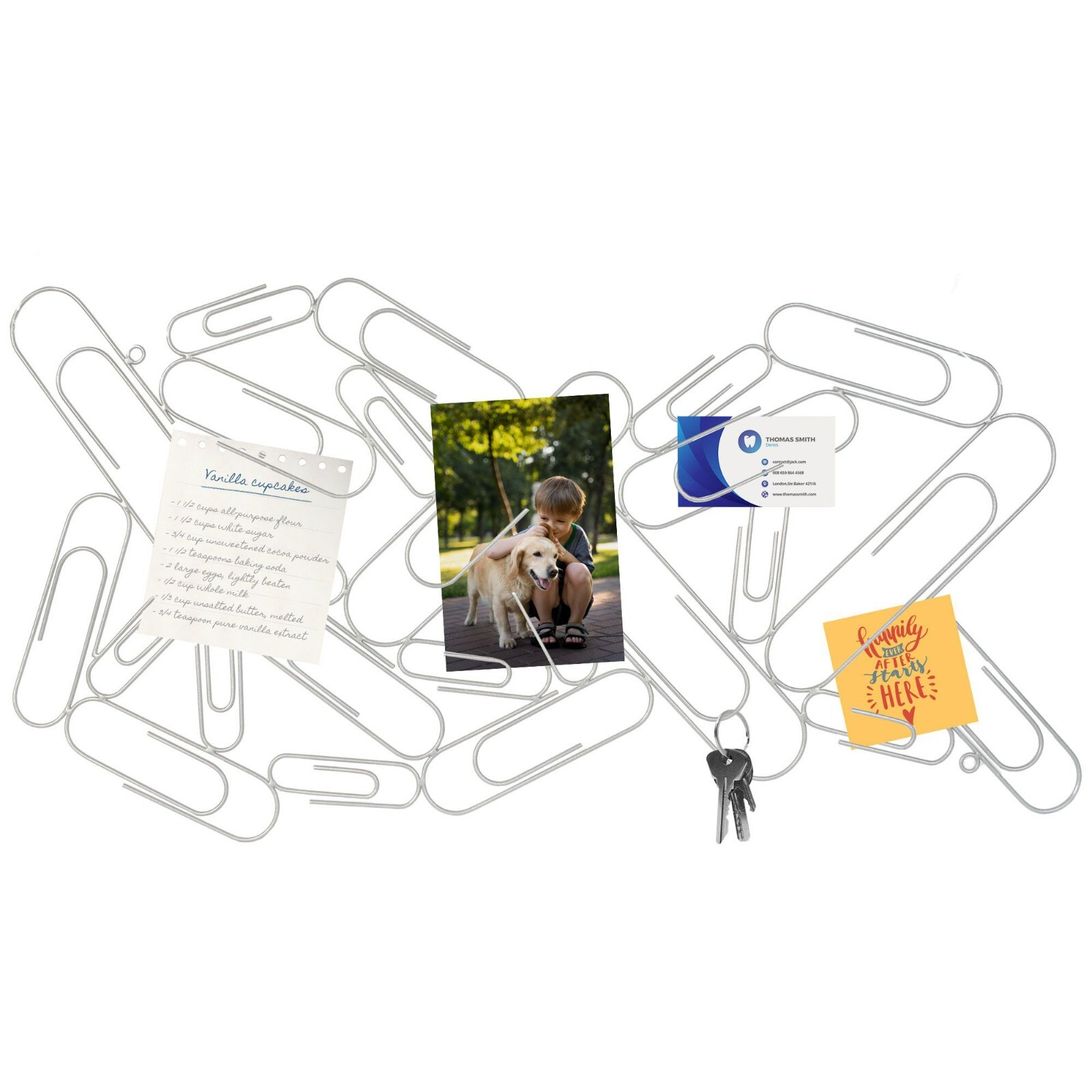 Wall Decor Abstract Metal Paperclip Art for Home Kitchen Office Bedroom PicFrame