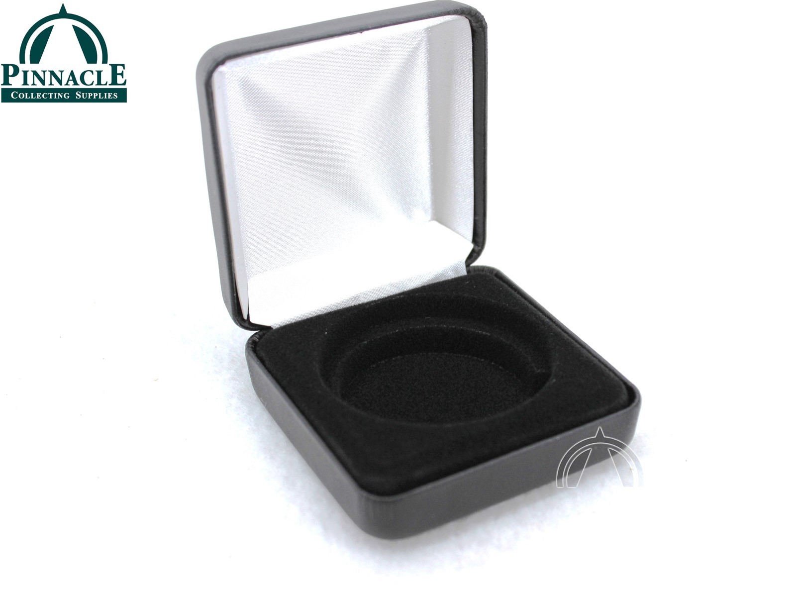 Black Leatherette Box & Coin Capsule for 1oz American Silver Eagle Dollar