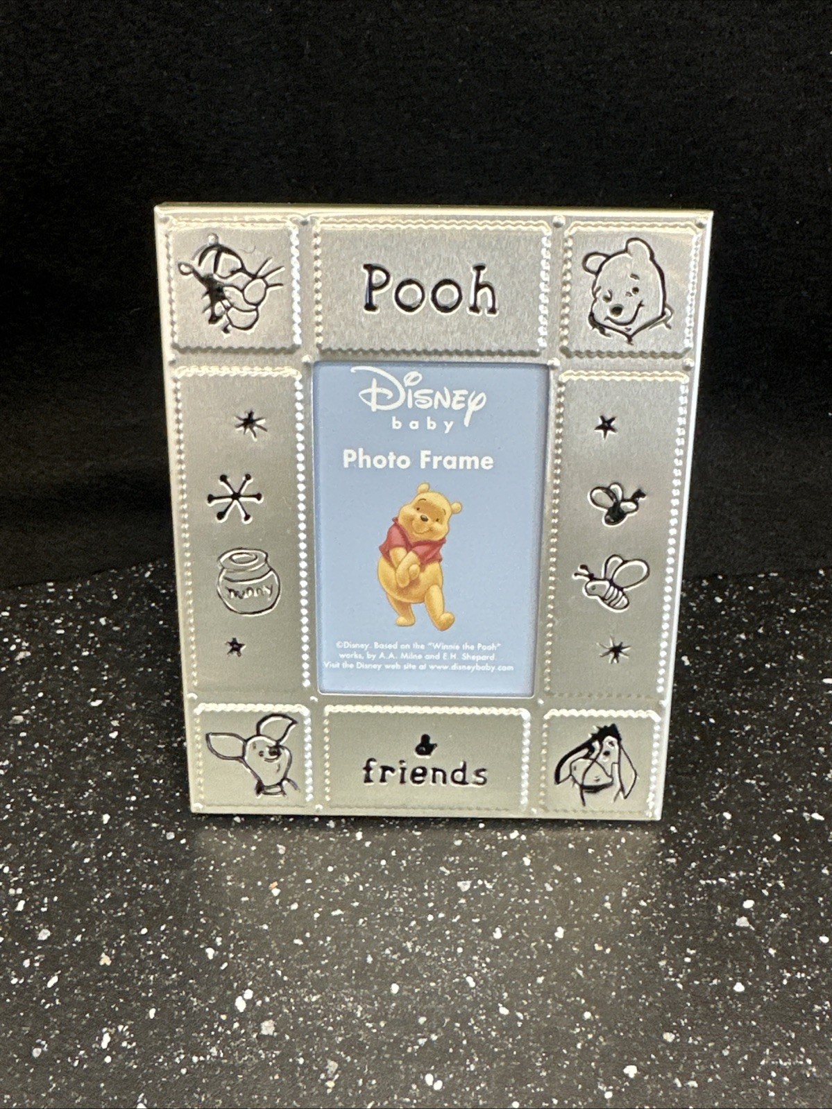 DISNEY~Little Beginnings Pooh BABY METAL FRAME GUC SEE PICTURES