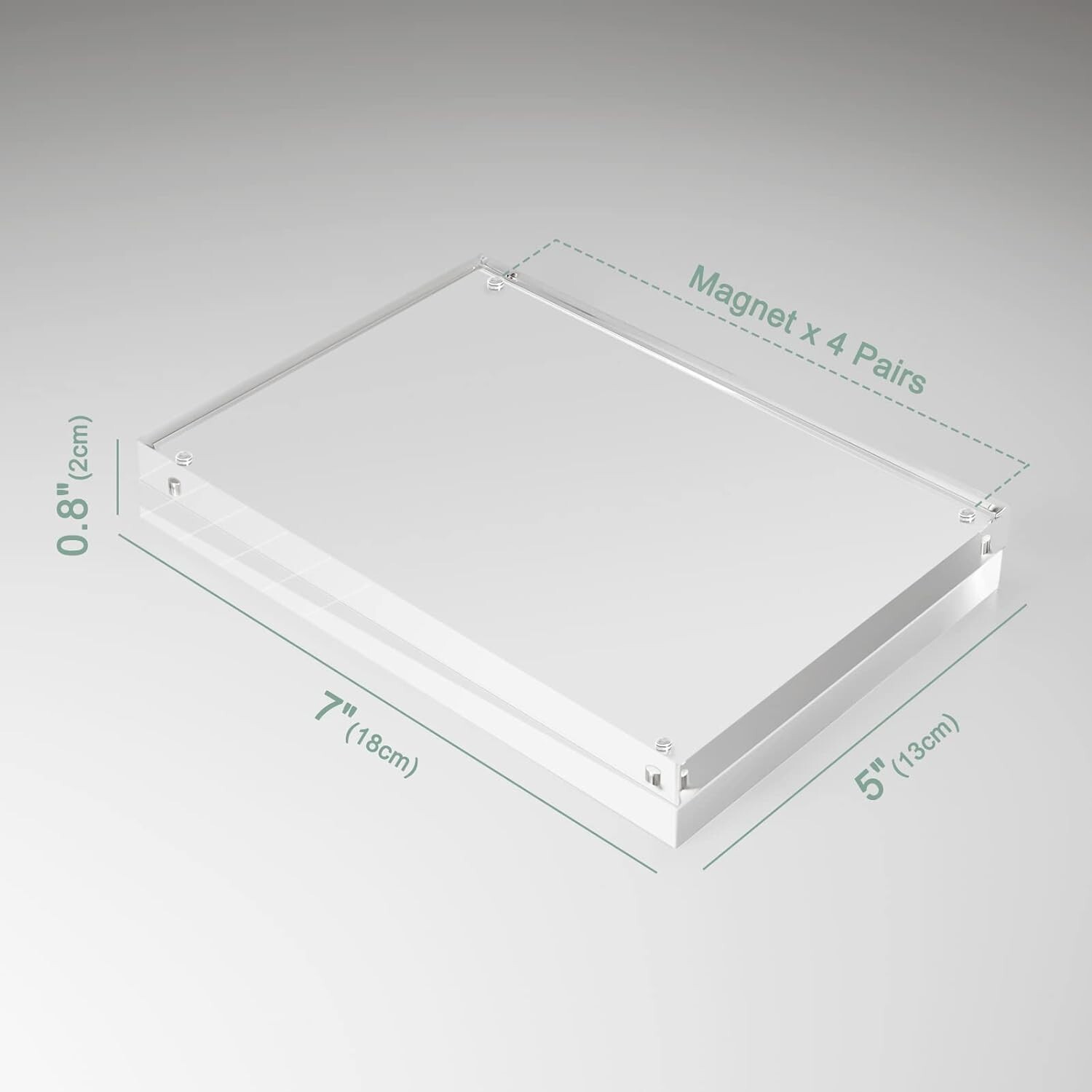 5 Pack Acrylic Picture Photo Frame Magnetic 5×7″ Clear Free standing 5×7 Inch