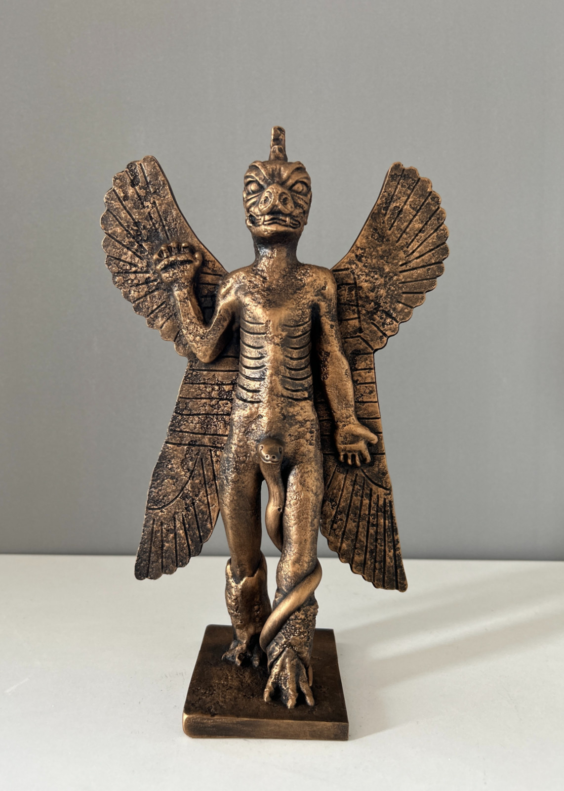 Pazuzu Statue, 30 cm – 12 in, Sumerian Bust Sculpture, Exorcist, Home Decor