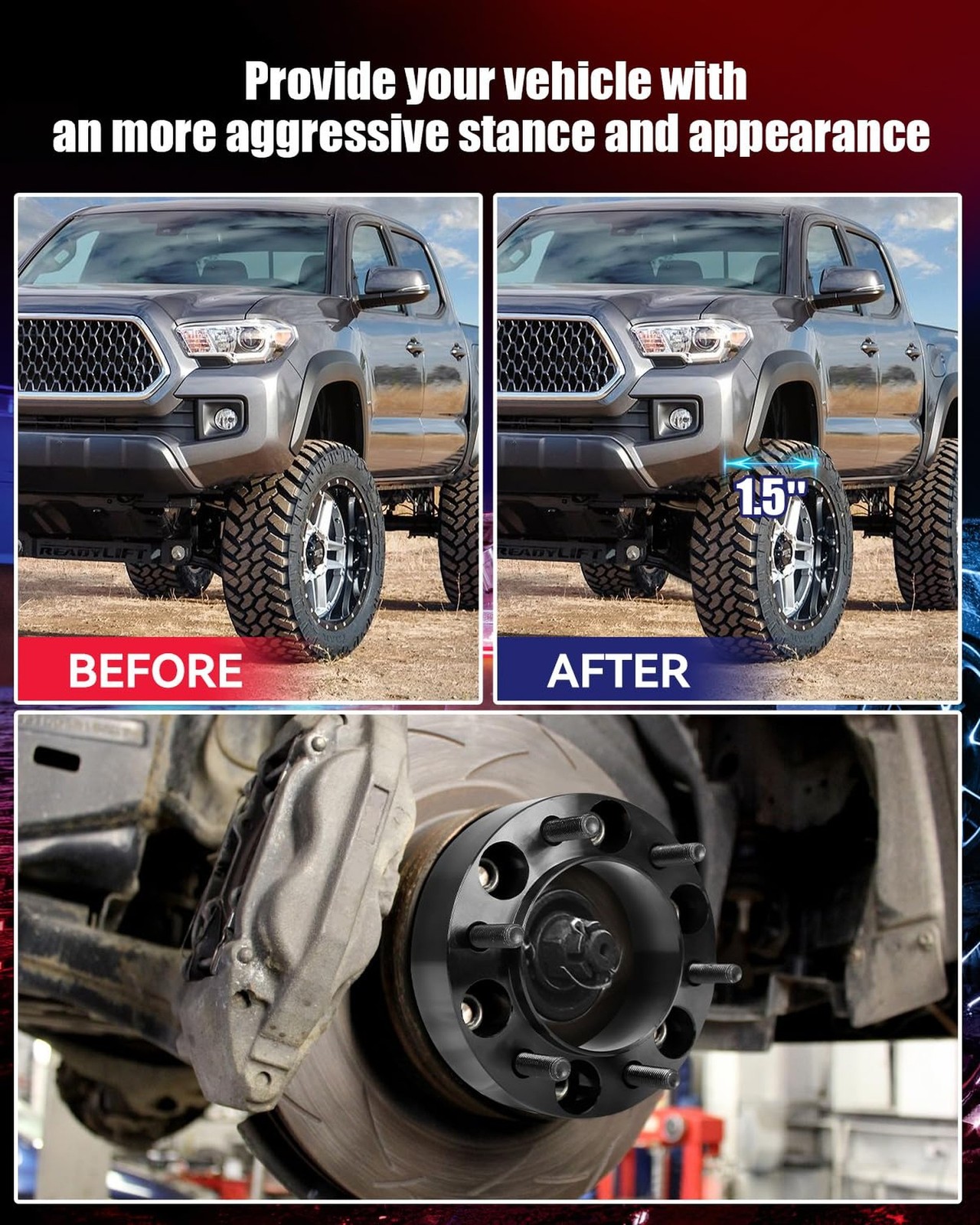 6×5.5 Hubcentric Wheel Spacers for 1995-2023 Tacoma 1989-2024 4Runner with ET…