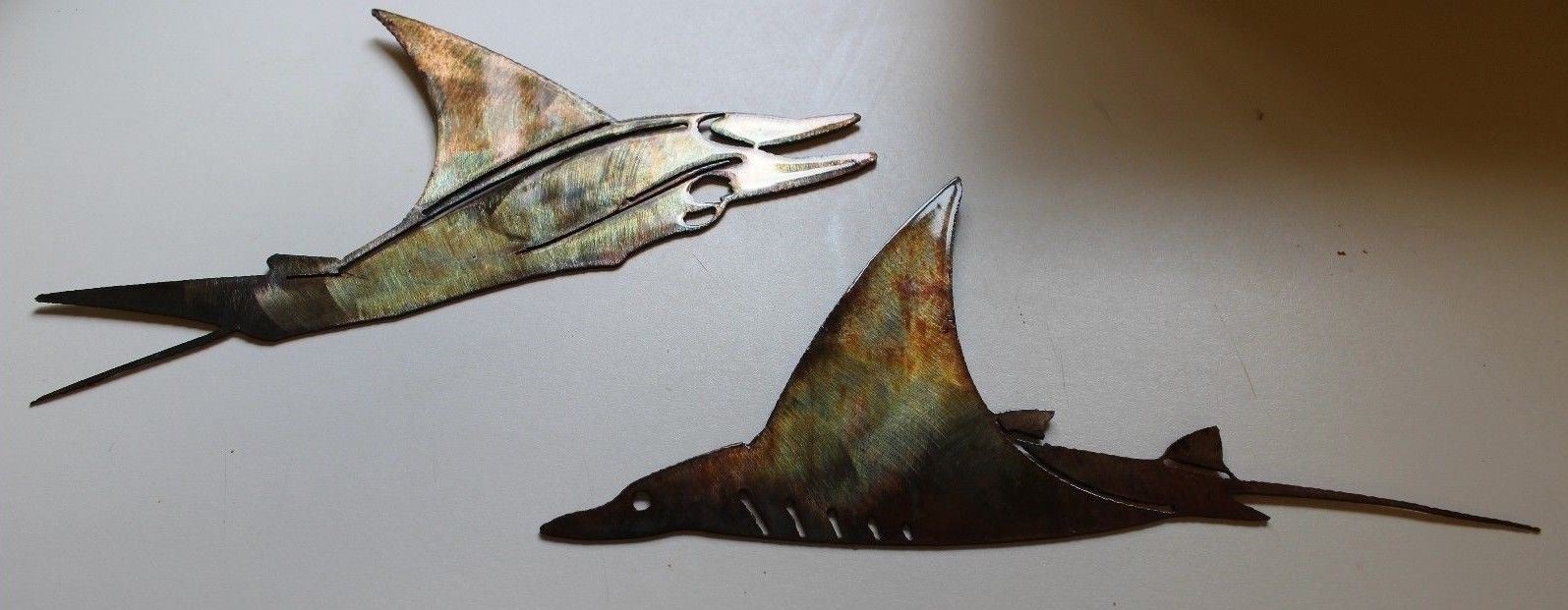 Swimming Ray’s – Sea/Tropical – Metal Wall Art – Copper Size Varies Per Piece
