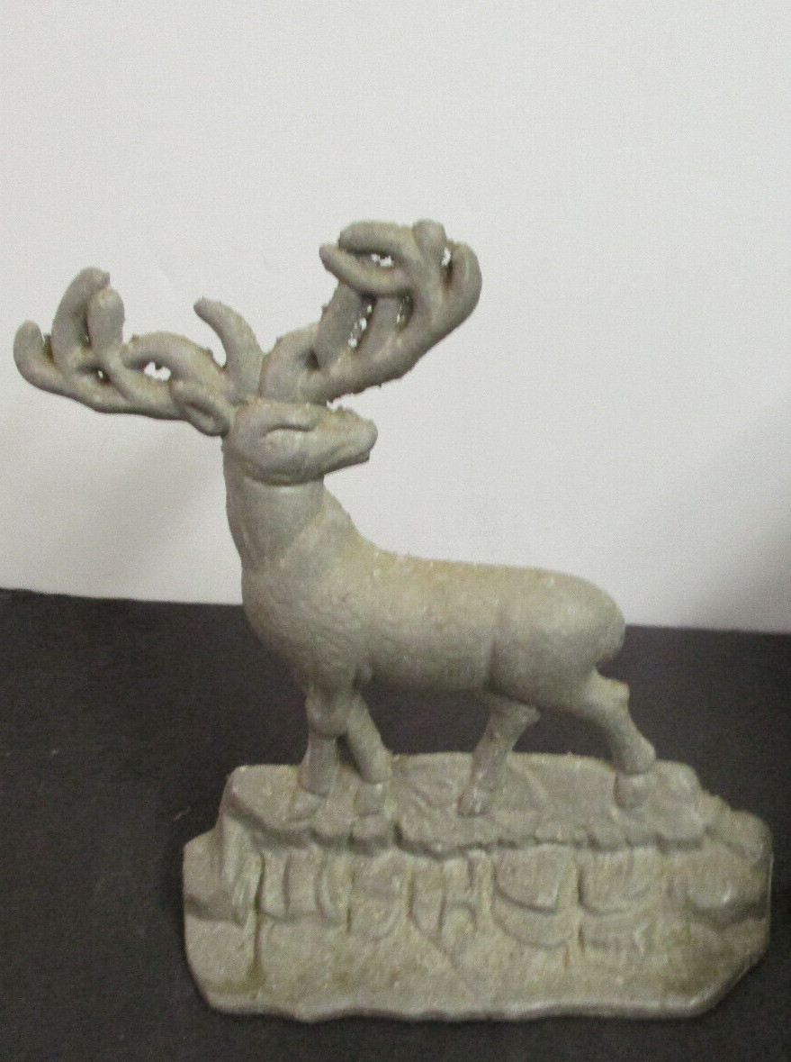 Door Stop BOOK ENDS Moose Rustic Cast Iron / METAL NONE PAINTED 9 ” Height
