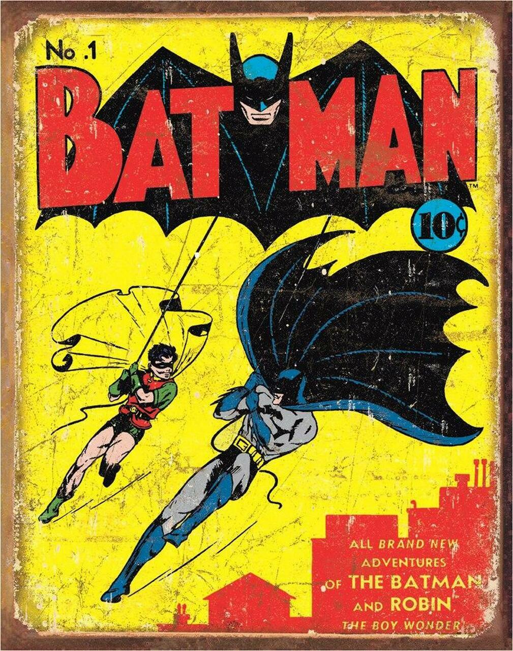 Batman No1 Cover Tin Sign 12.5″ W x 16″ H