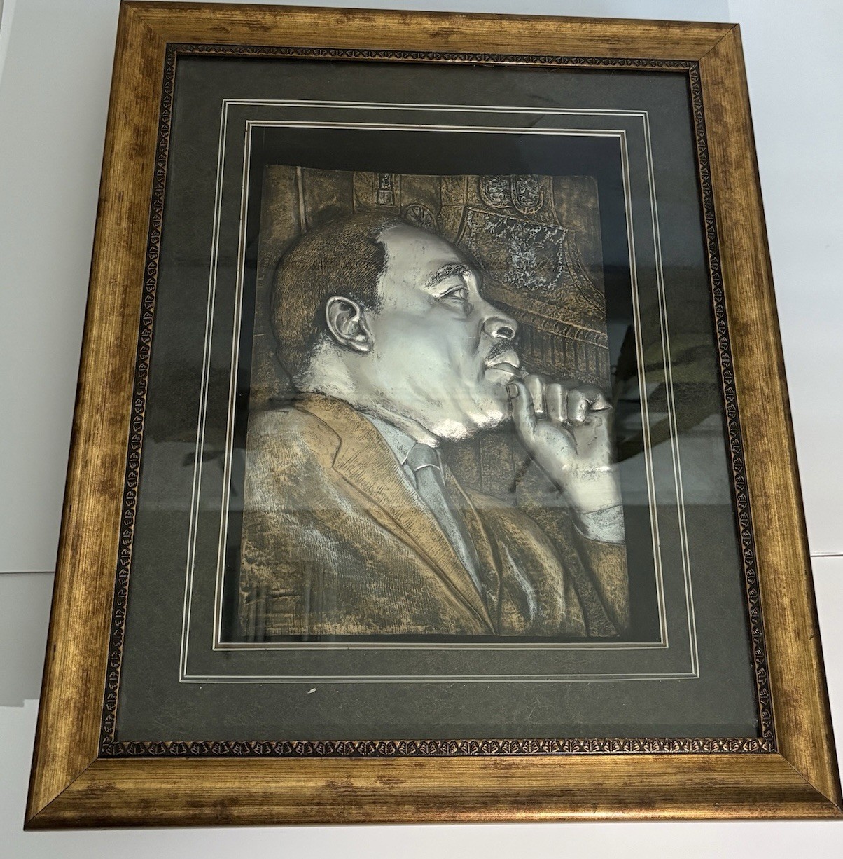 Custom Framed Copper MLK Plaque
