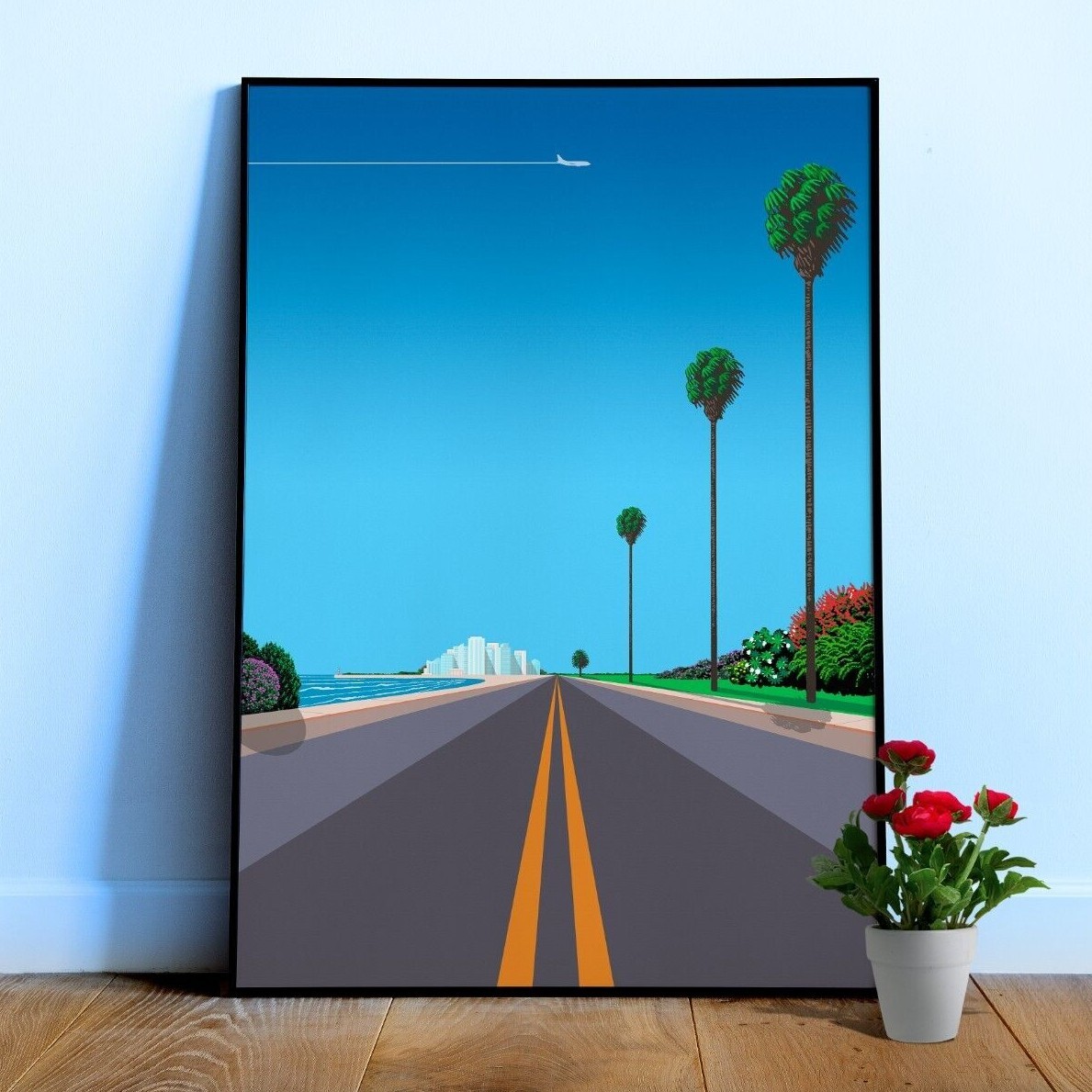Florida, USA — City Pop art, retrowave/vaporwave poster