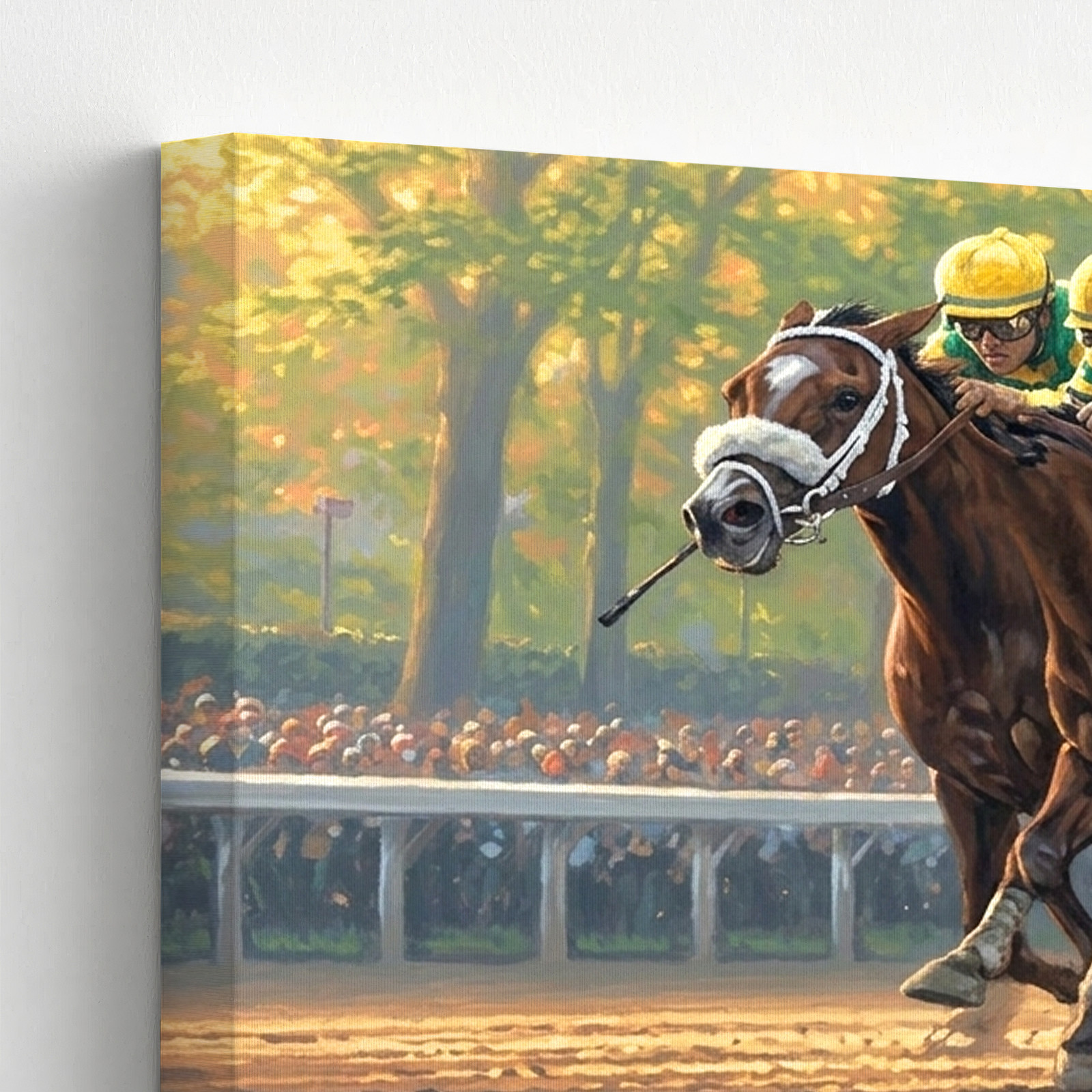 3 Pieces Dynamic Horse Racing Large Wall Art Set for Living Room Set Of 3