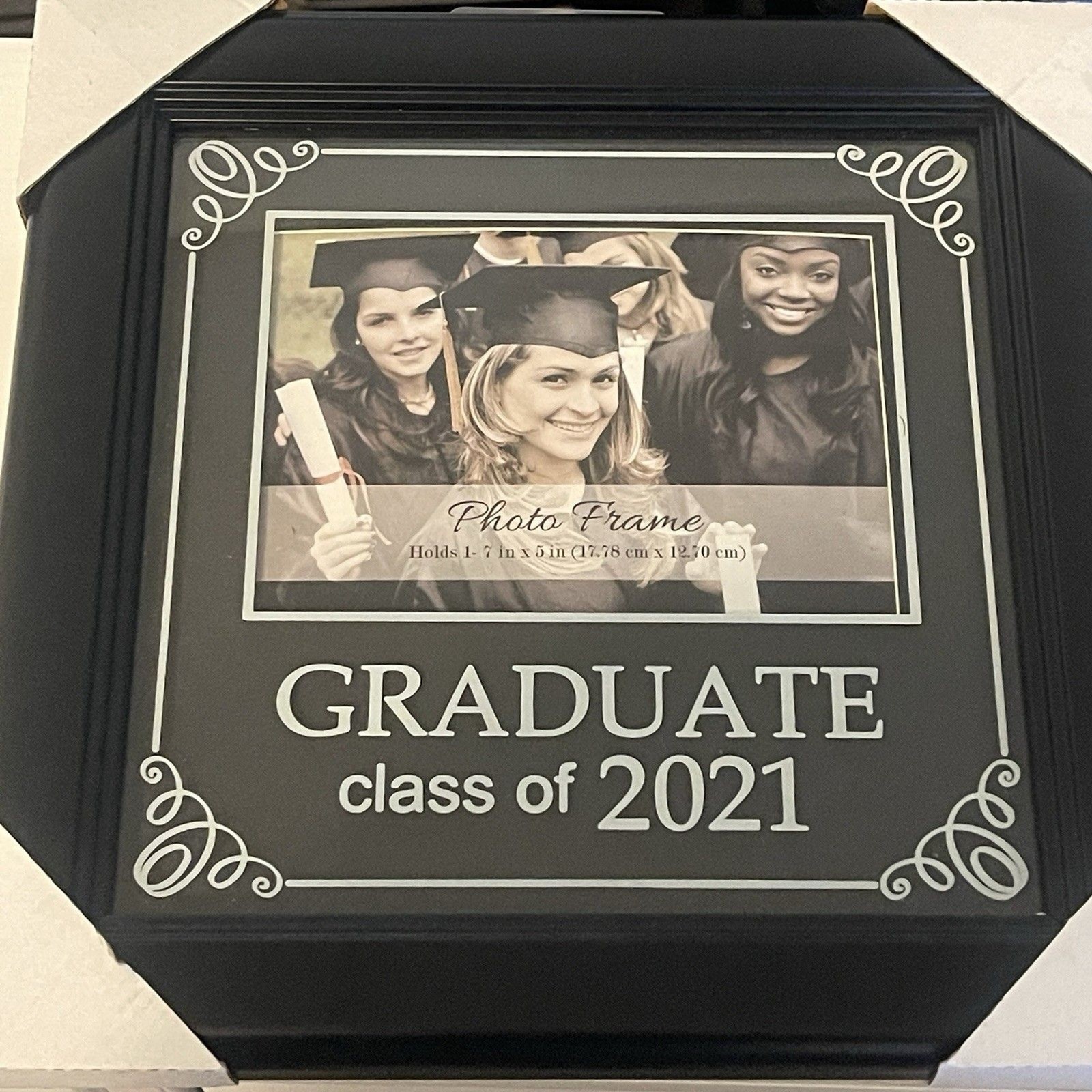 Graduate Class of 2021 Black Photo Frame 9.5 x 9.5 in University Theme
