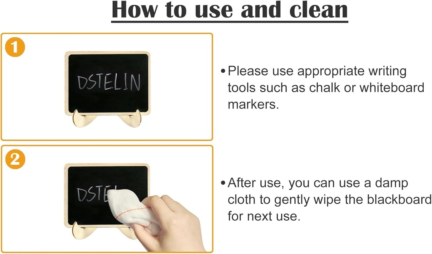 Small Rectangle Chalkboards – 4″ x 3″ Mini Signs for Parties & Decorations