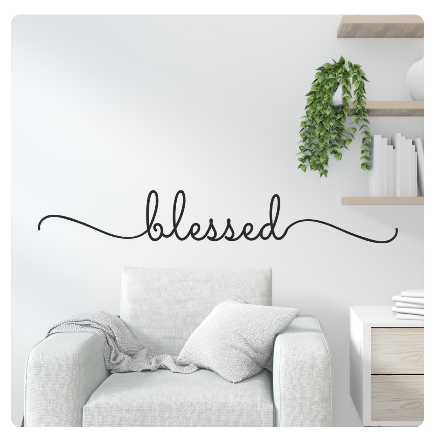 My Vinyl Story – Blessed – Inspirational Living Room Wall Decals for Family D…