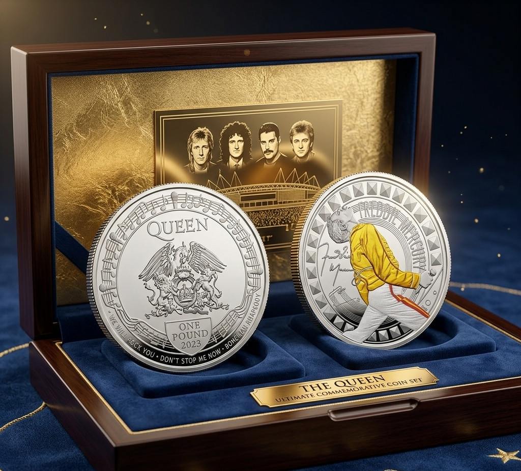 Vintage Rock Band Commemorative Coin Collection Set