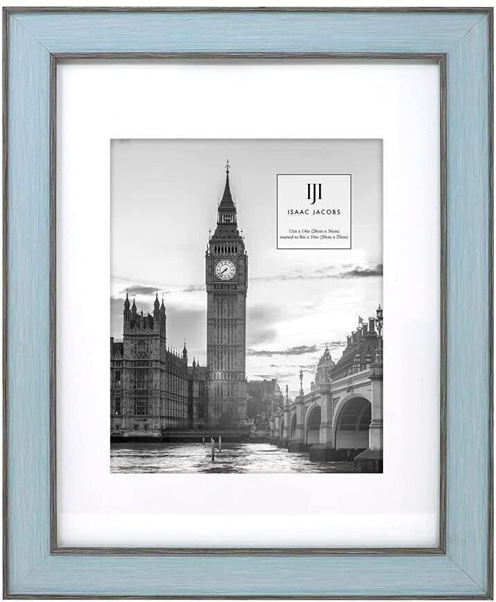 Isaac Jacobs (Vertical & Horizontal) Double Border Picture Frame w/ Black Easel