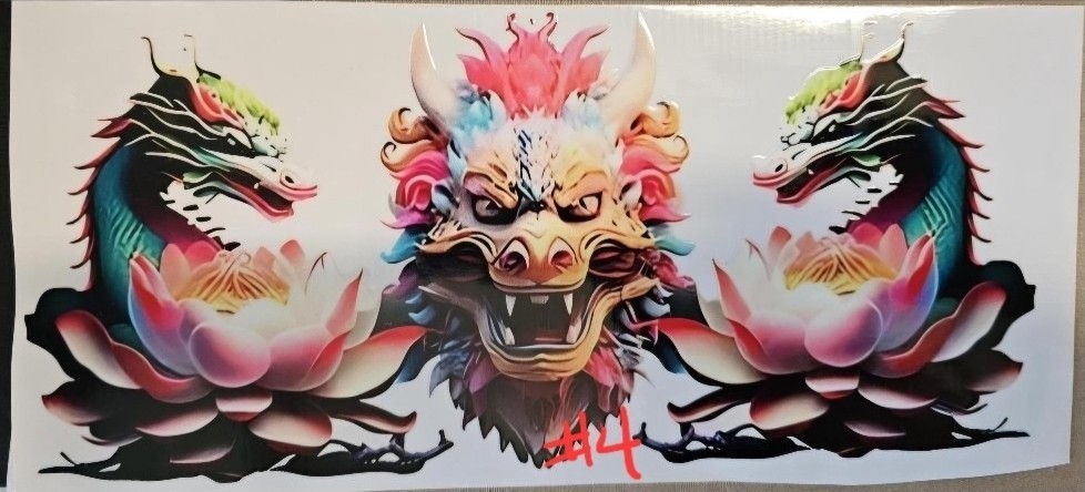 Dragon UV DTF cup transfer wraps