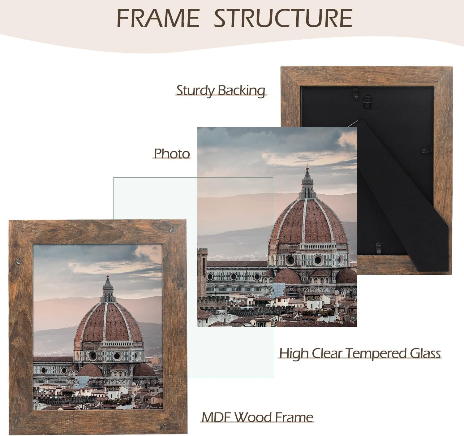 Set of 2 8.5×11 Diploma/Degree Certificate Aluminum Picture Frame Wall Mounting
