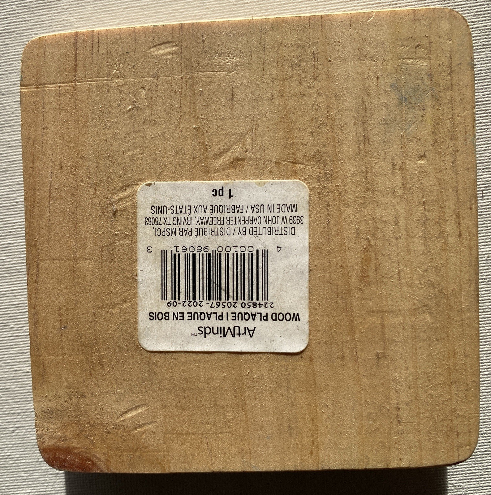Oil Painted Wooden Plaque 3x3x1” Mountain Landscape
