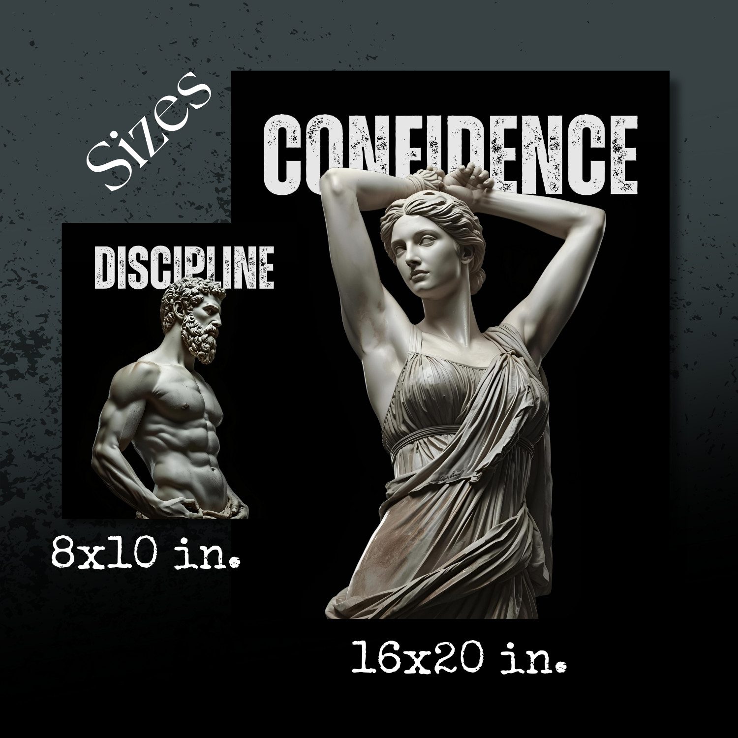 Discipline Focus Mindset Confidence Gym Wall Poster Art Print Home Decor Workout