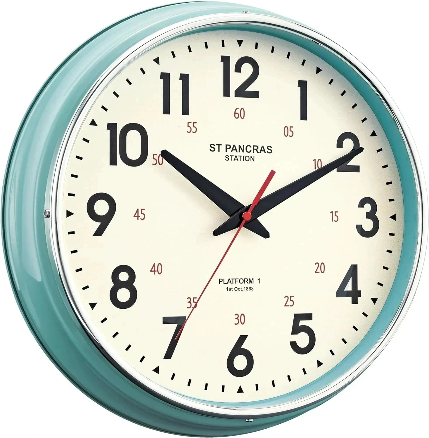 Wall Clock Metal 12.4″ Vintage Retro Wall Clocks Countryside Silent Non Ticki…