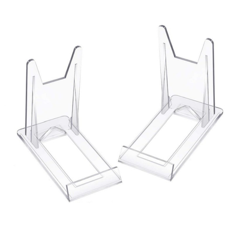 2-20X 4″ Two Part Adjustable Acrylic Display Stand Easels for Minerals Fossils