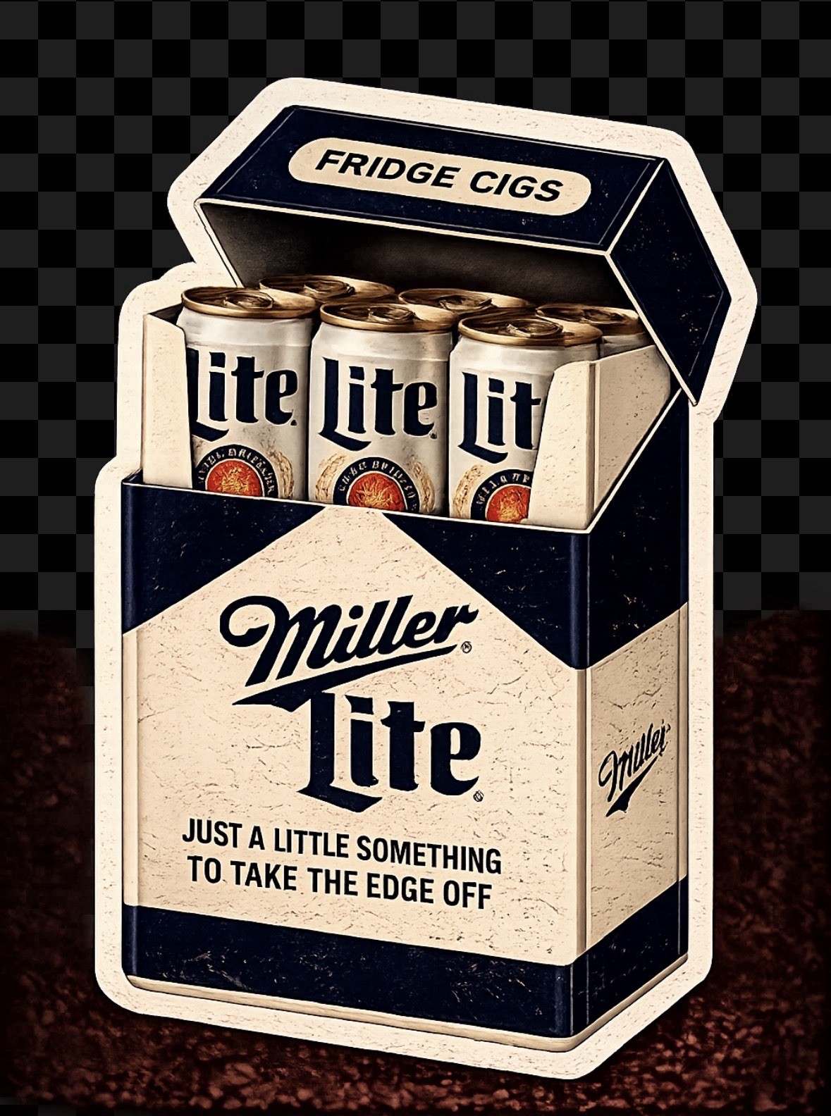 Fridge Cigs Beer Sticker! Fast Shipping!