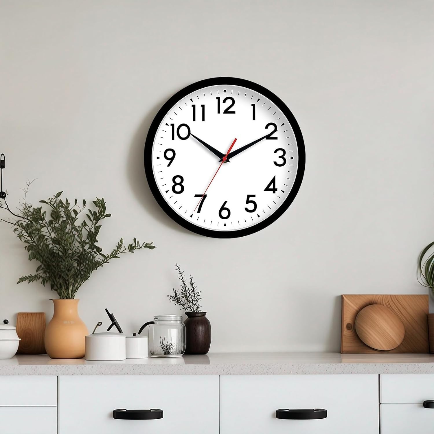 Stylish 8-Inch Silent Wall Clock – Modern Battery Operated Decor for Any Room