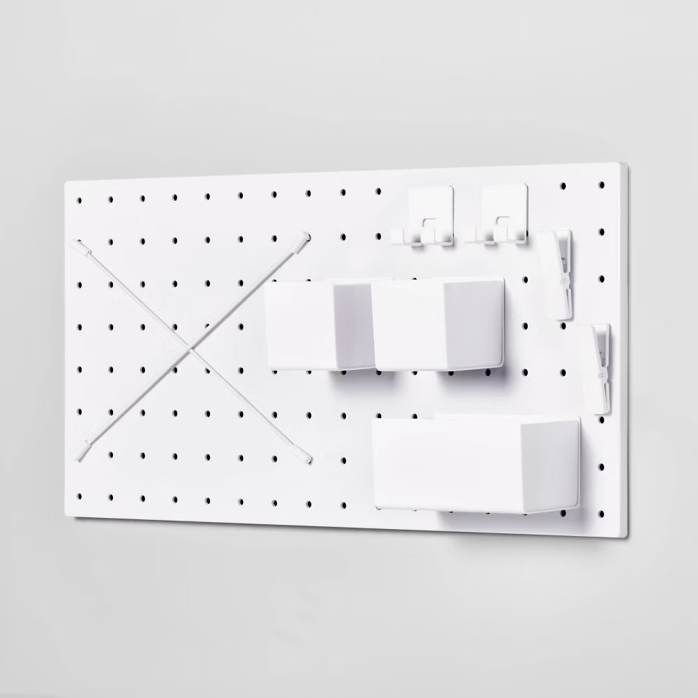 13″ x 26″ Pegboard Set White – Brightroom