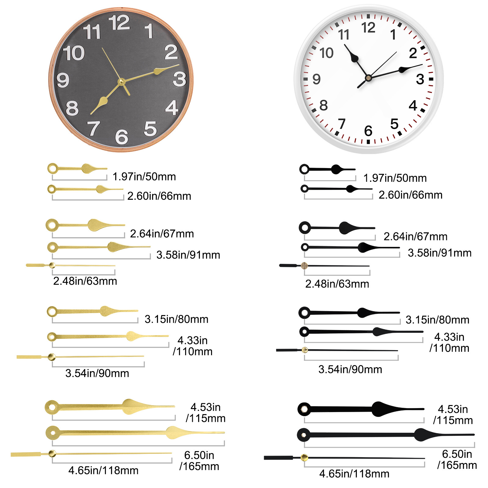 4 Set DIY Wall Quartz Clock Movement Mechanism Replacement Repair Tool Parts Kit