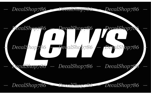 Lew’s Fishing Reels & Rods – Outdoors Sports – Vinyl Die-Cut Peel N’ Stick Decal