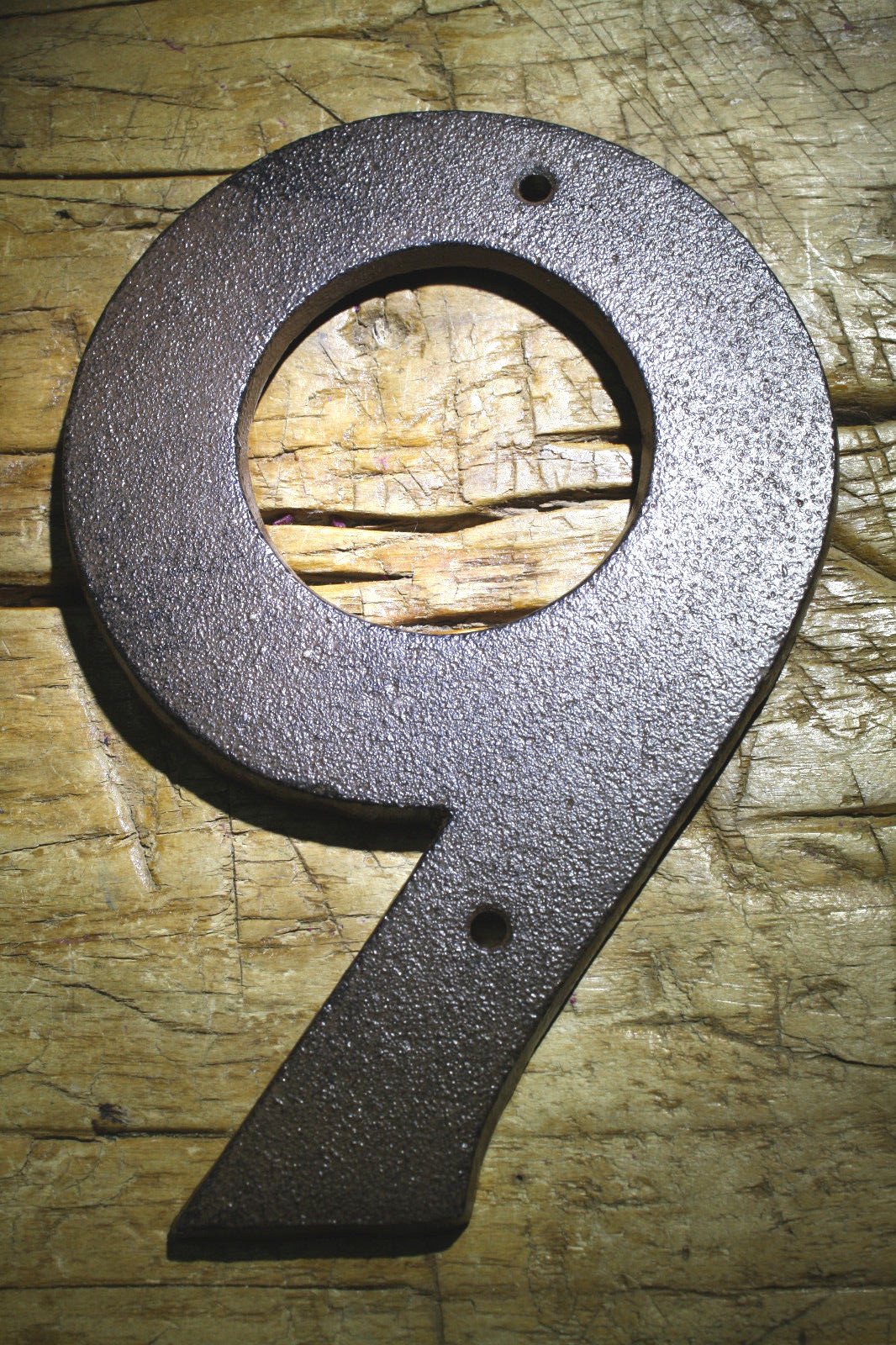 Rustic BROWN Cast Iron Metal House Numbers Street Address 6 1/2 INCH Phone #’s 9